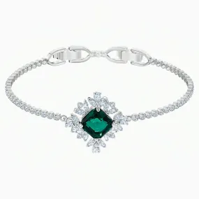 Swarovski PALACE BRACELET, Green, Rhodium Plated, M -5498835