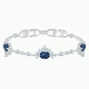 Swarovski PALACE BRACELET, White-Blue, Rhodium Plated, M -5498828