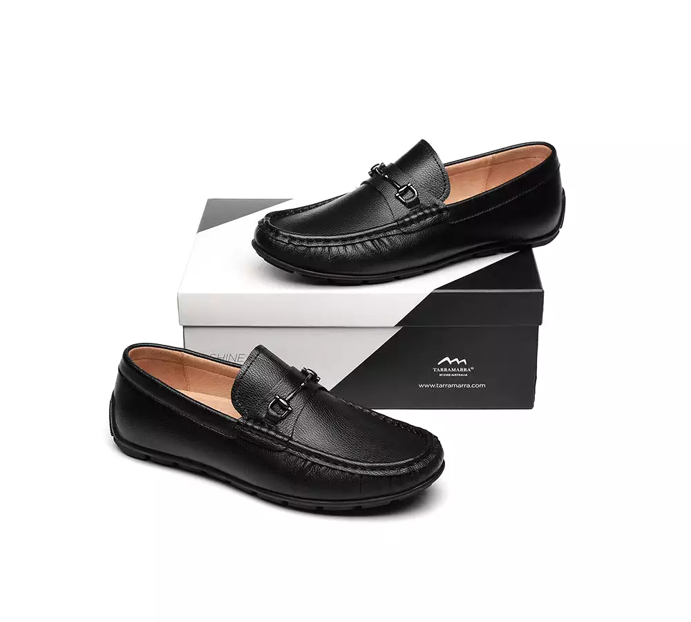 TARRAMARRA Leather Black Loafers Men Colin