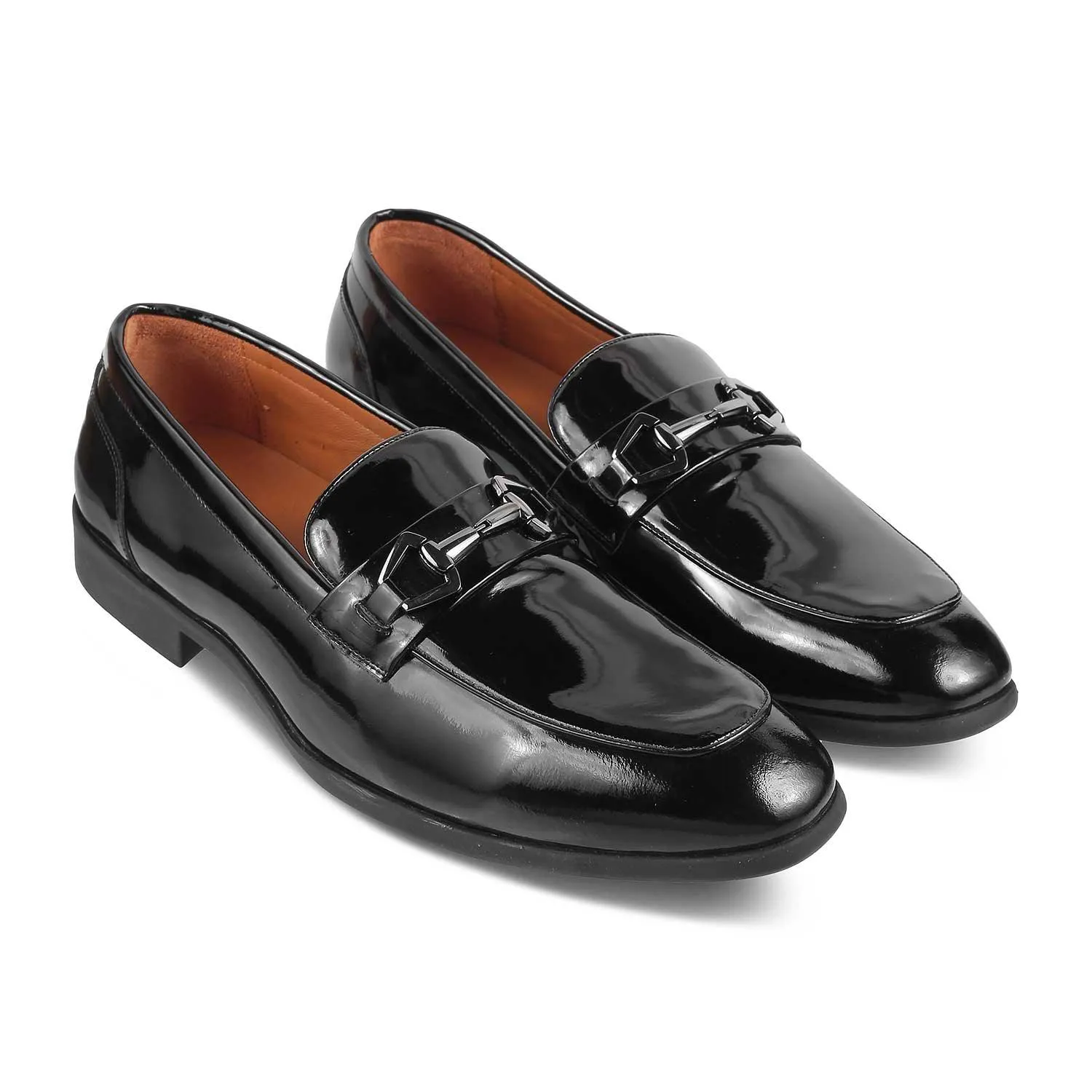 The Biden Black Men's Leather Loafers Tresmode