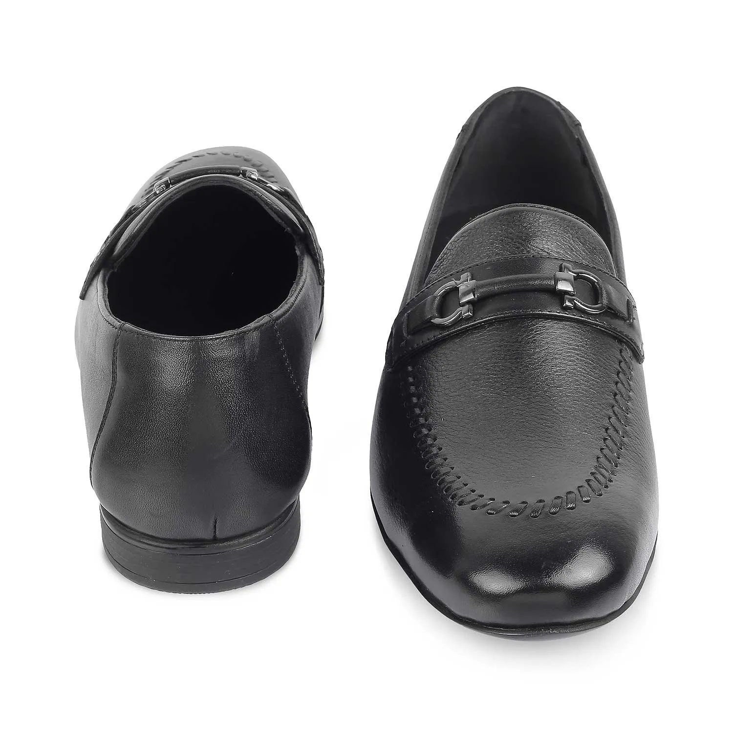 The Bologna Black Men's Leather Loafers Tresmode