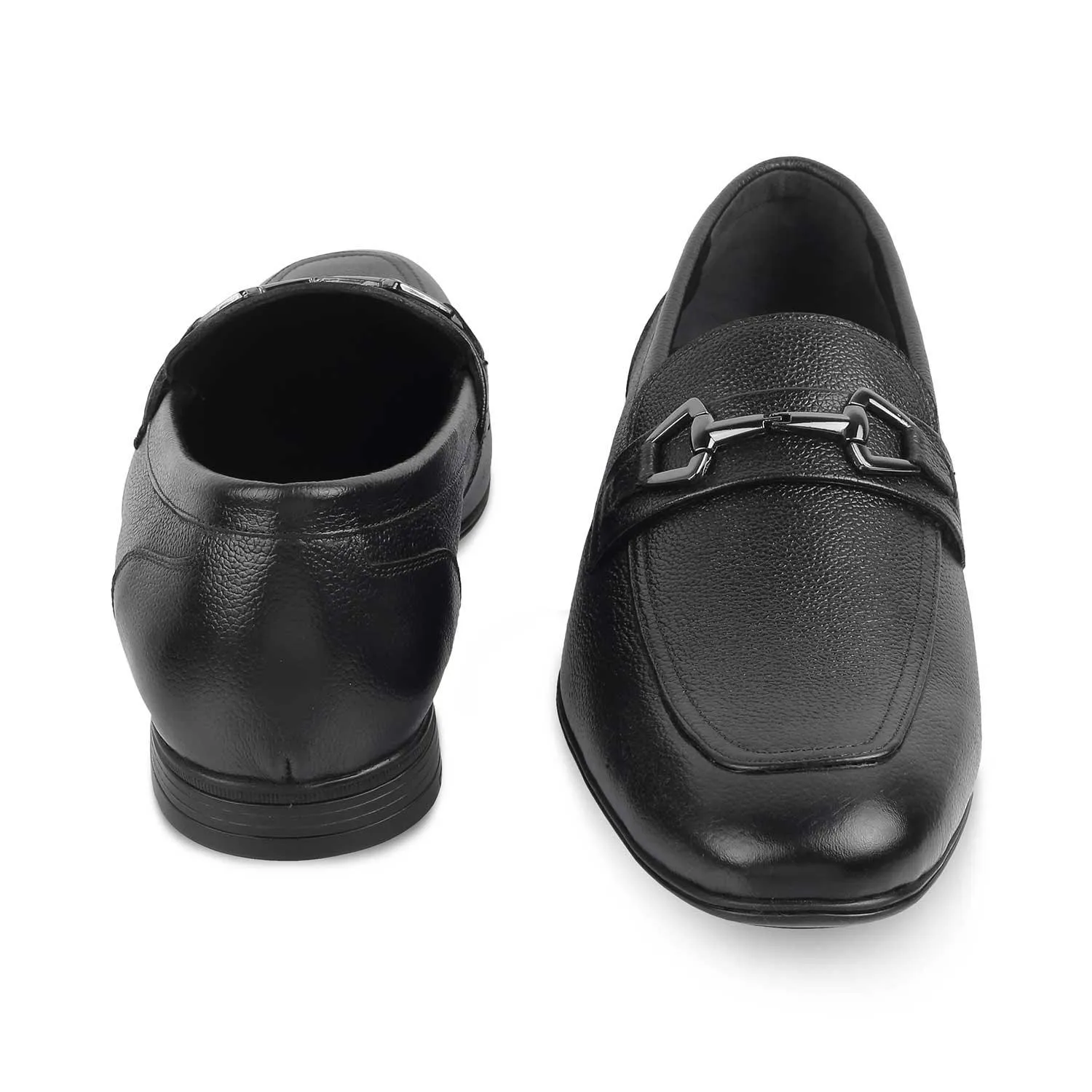 The Bremen Black Men's Leather Loafers Tresmode