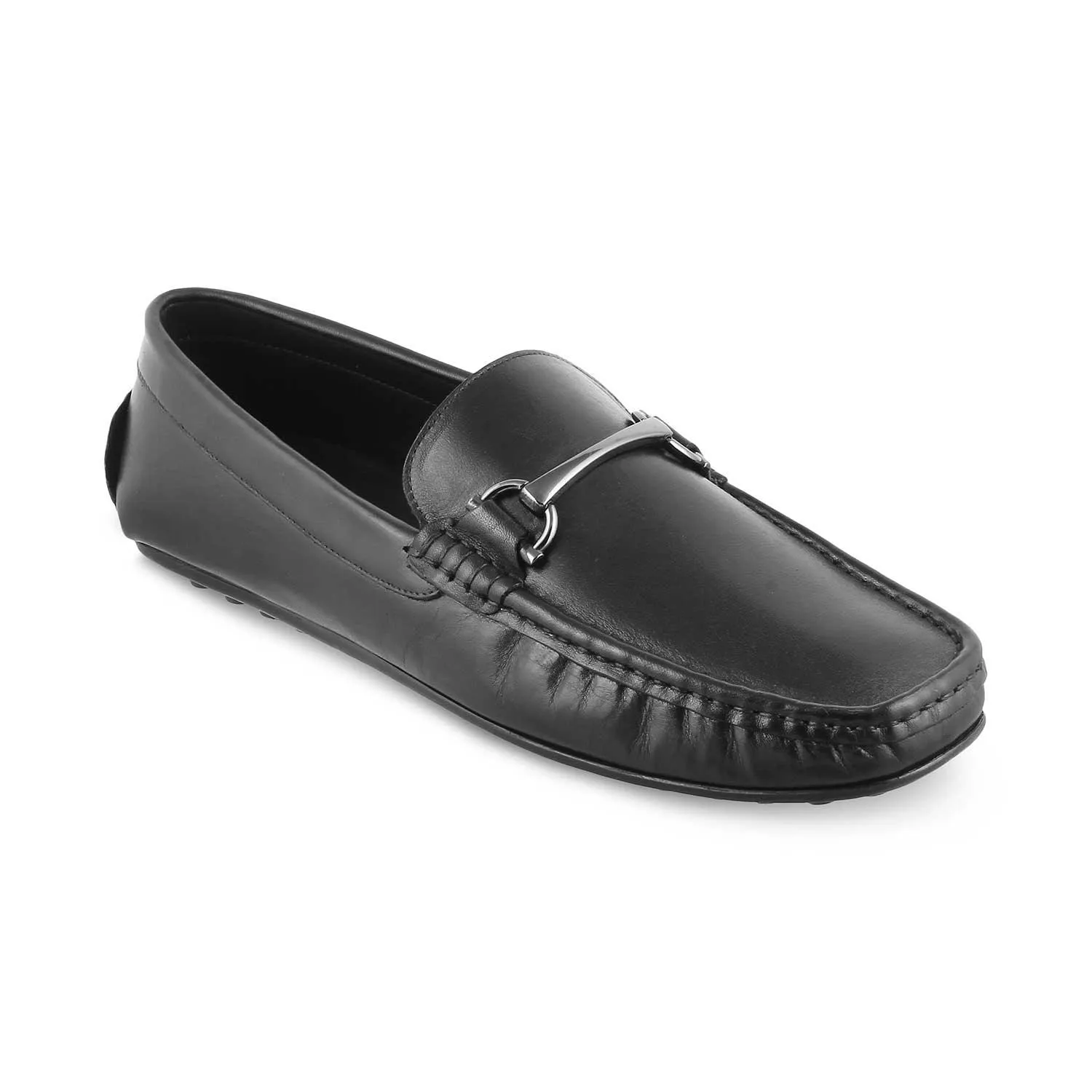 The Cecomf Black Men's Leather Driving Loafers Tresmode