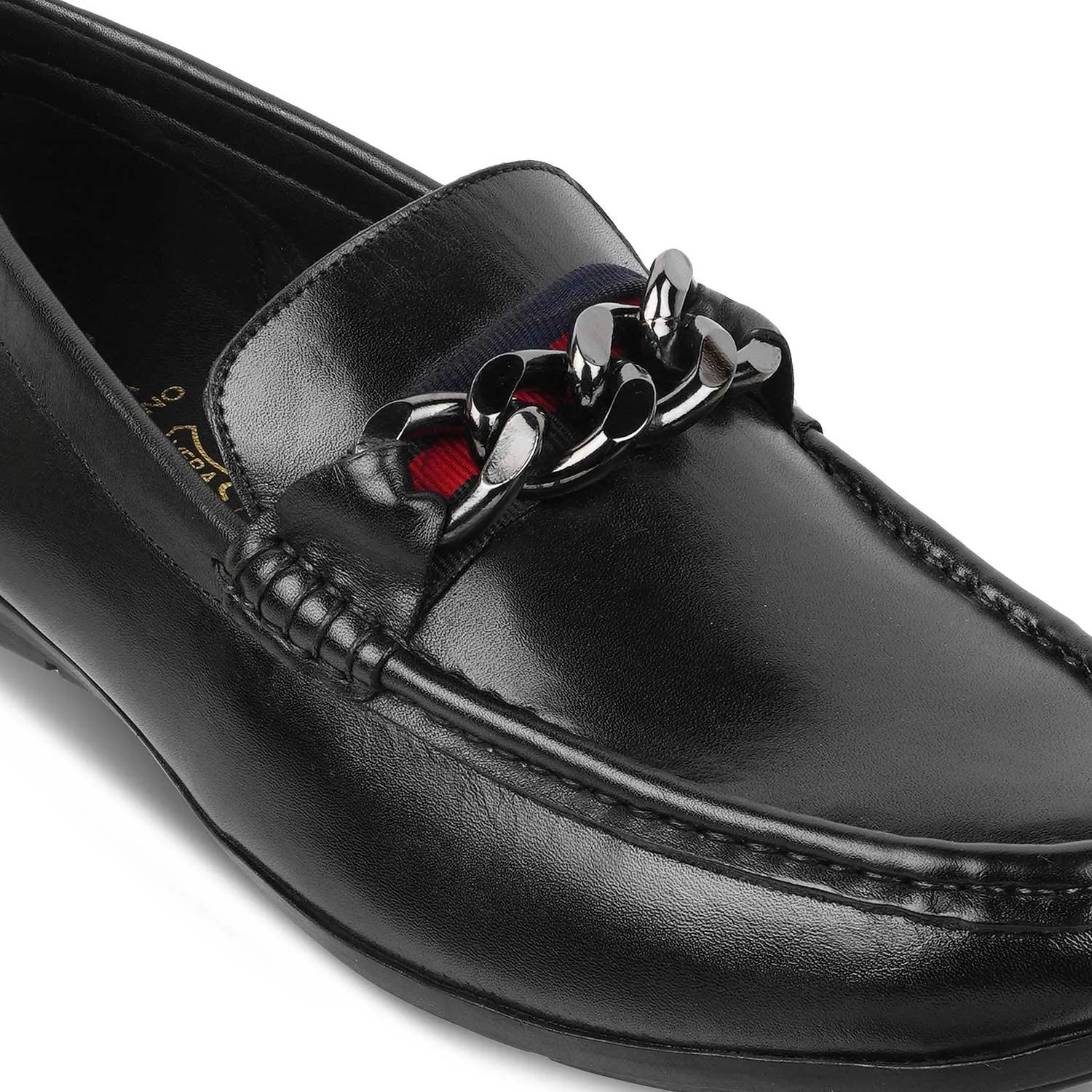 The Csteal Black Men's Leather Driving Loafers Tresmode