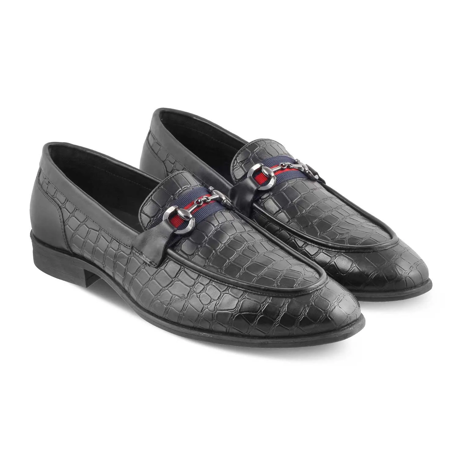 The Sweden Black Men's Leather Loafers Tresmode