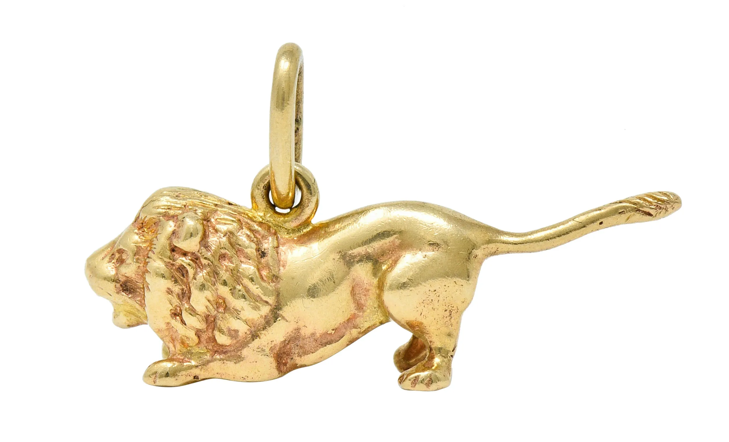 Tiffany & Co. Retro 14 Karat Gold Lion Charm