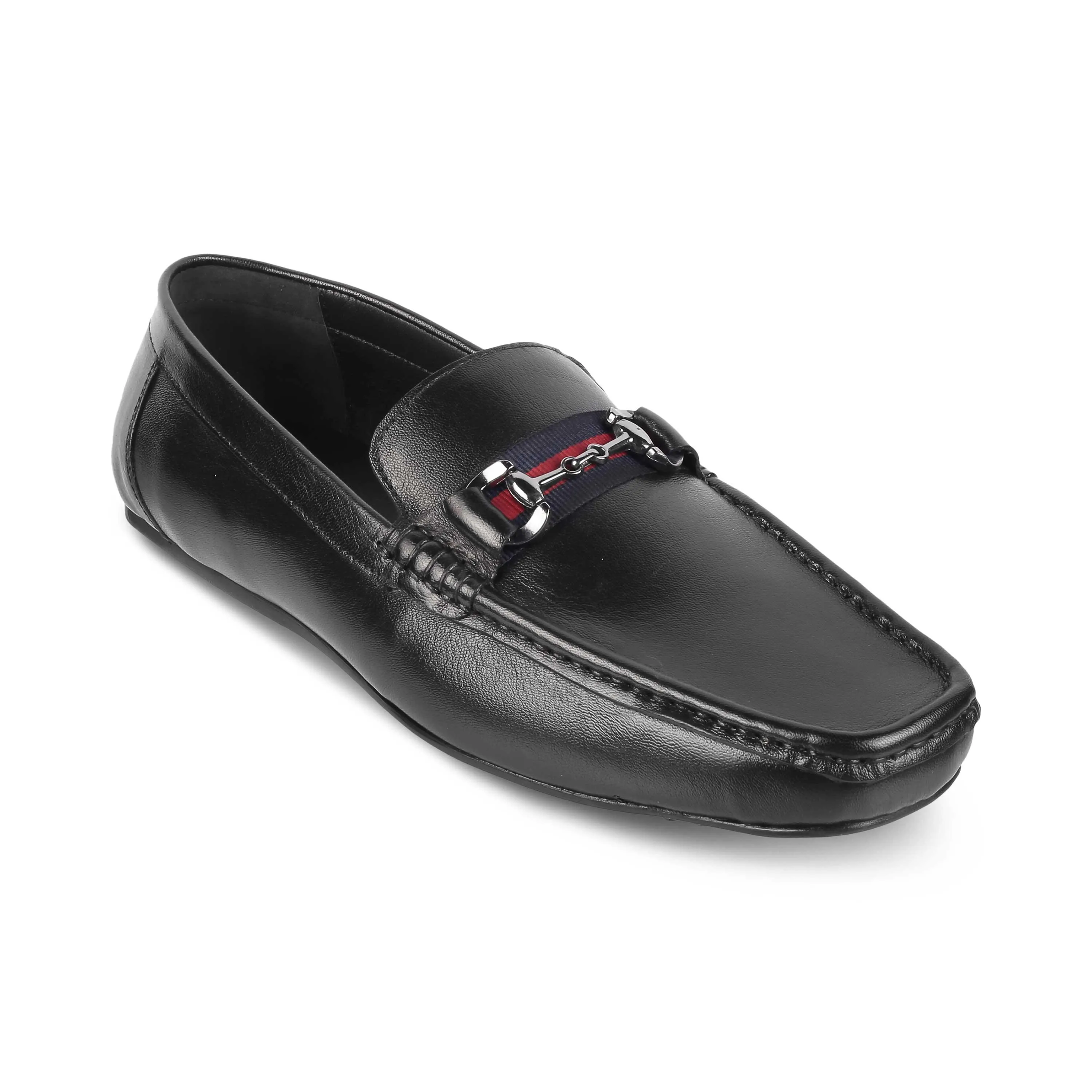 Tresmode Bilbao Black Men's Leather Loafers