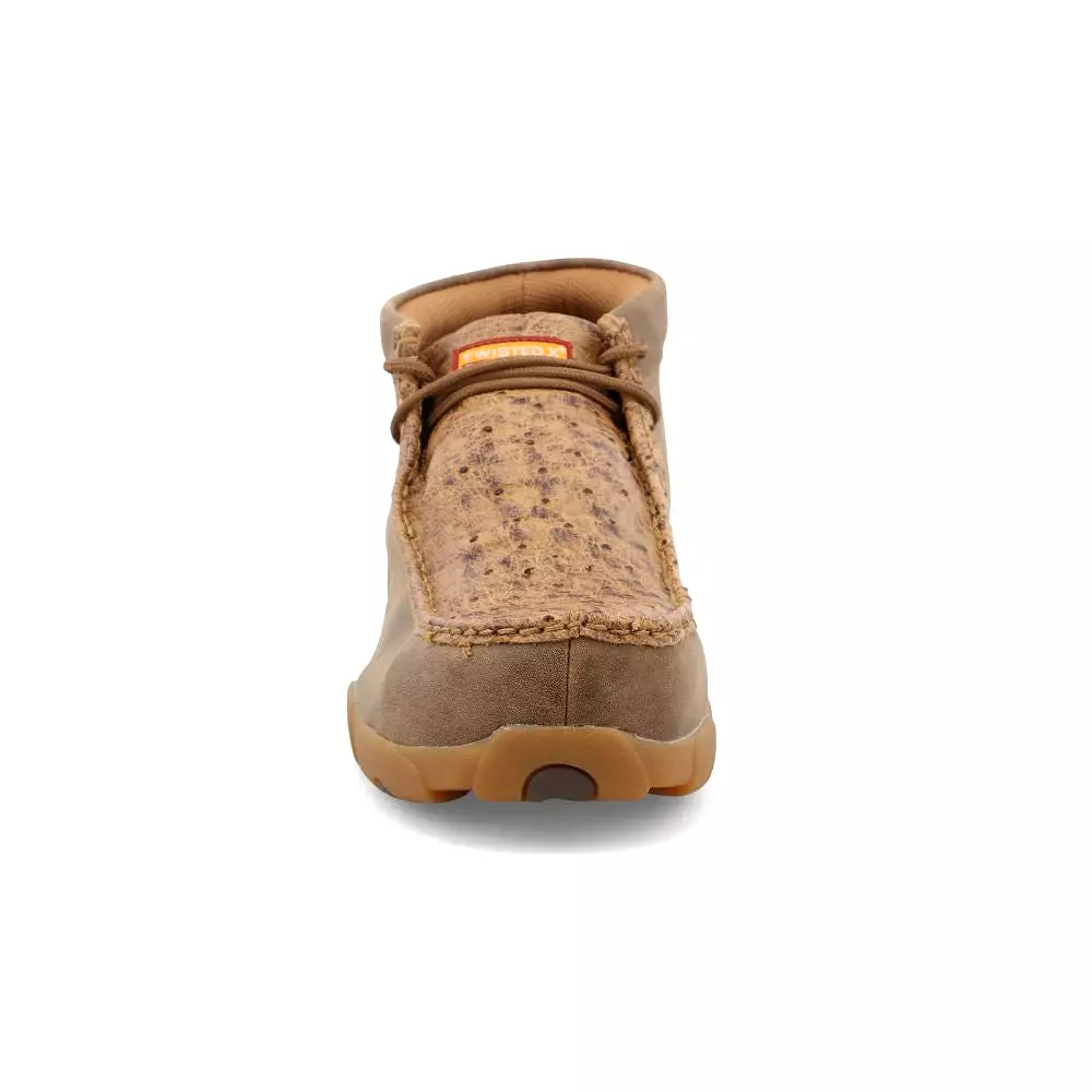 'Twisted X' Men's Chukka Driving Moc EH Comp Toe - Bomber / Tan Ostrich