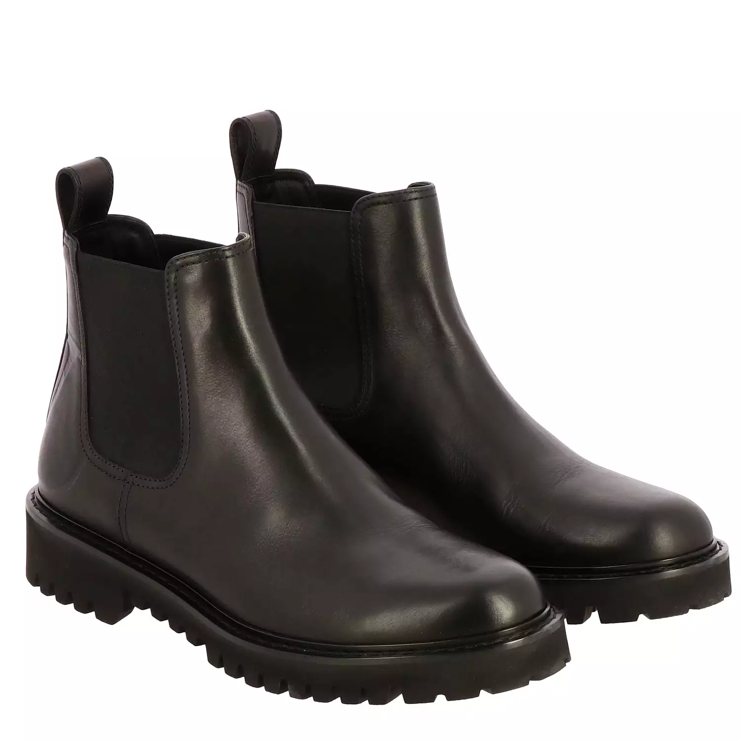 Valentino Garavani Men's Logo Leather Chelsea Boots - BLACK