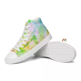 Vivid Tie-dye Women’s High Top Canvas Shoes