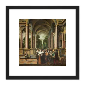 Wall Art & Pictures | Van Delen Gallery Palace Architecture Painting 8X8 Inch Square Wooden Framed Wall Art Print Picture wi