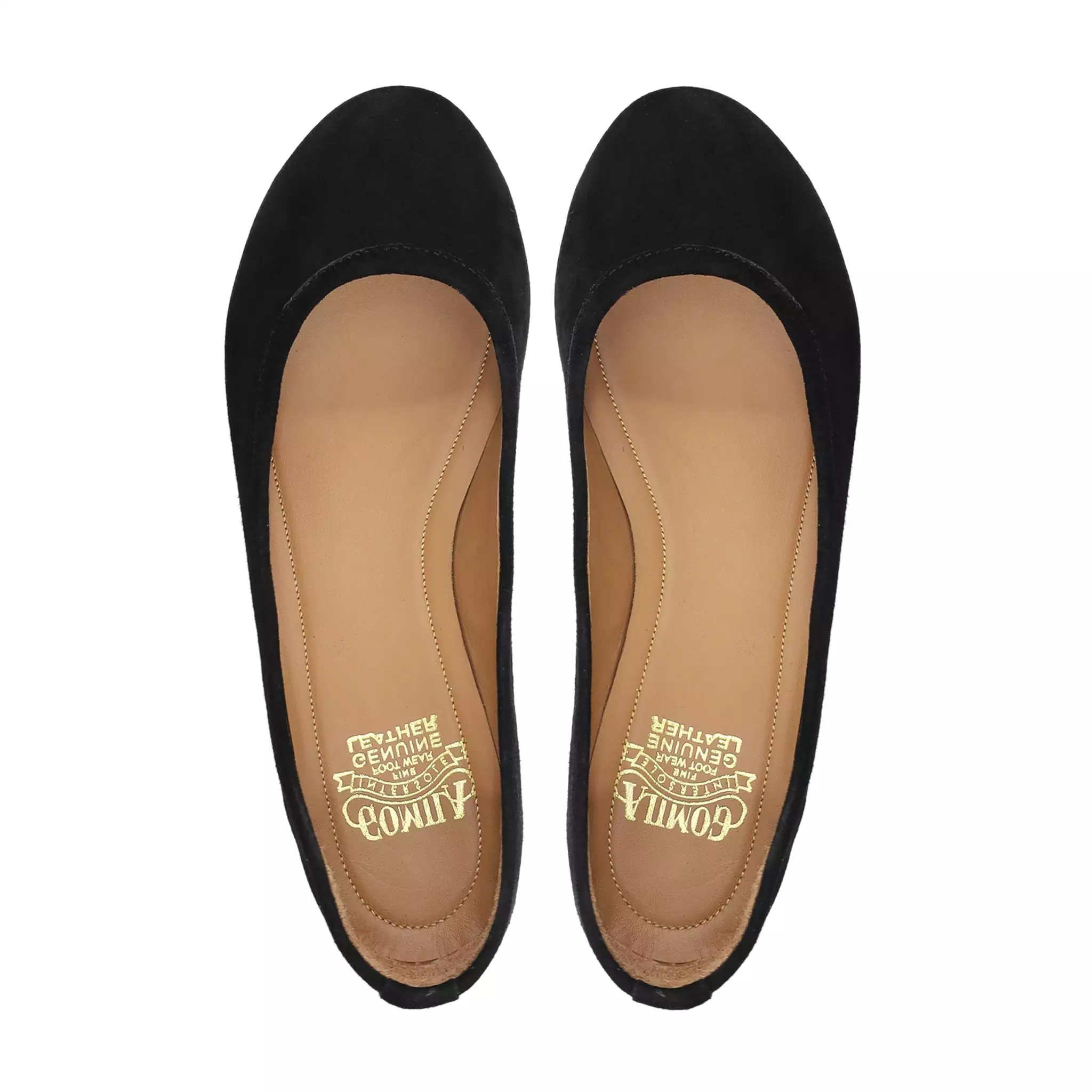 Waregem - Ladies Black Kid Suede Loafer