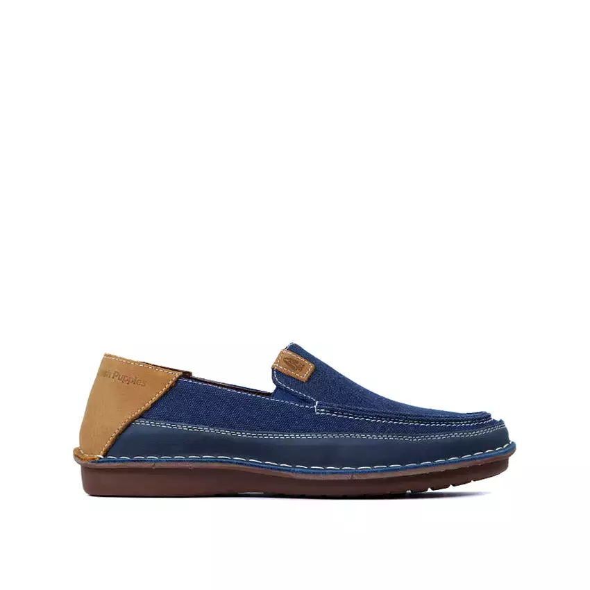 Weaver Slip On Men's Shoes - Navy Canvas Nubuck