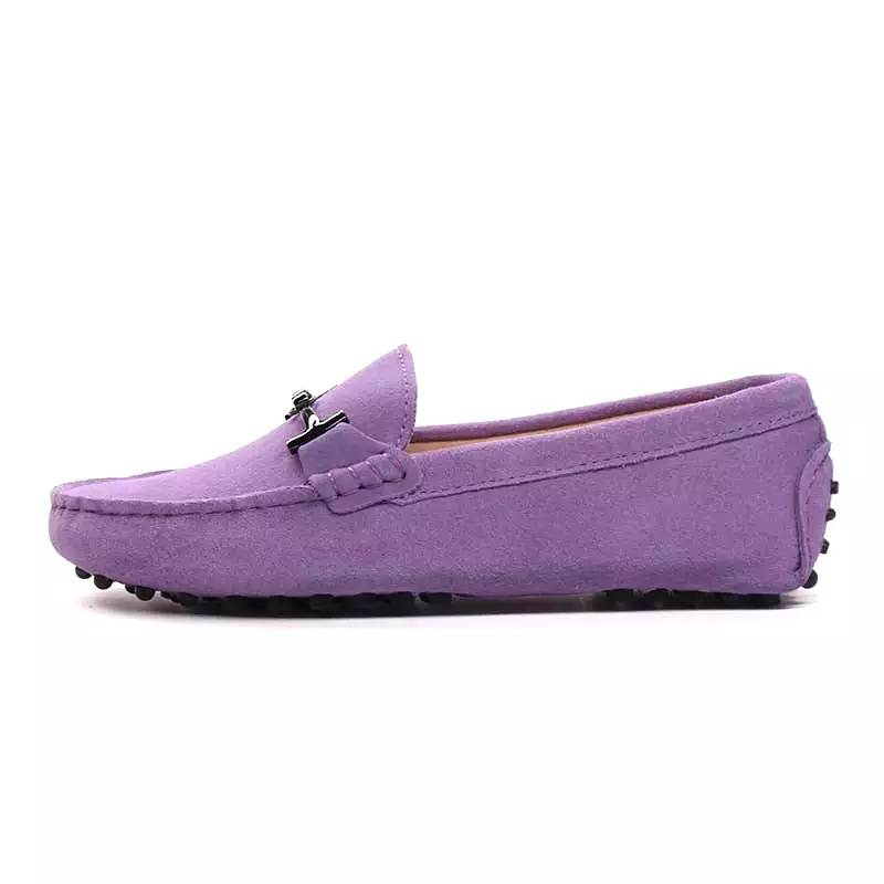 Women MIYAGINA Leather Flats Moccasins Loafers Driving Shoes