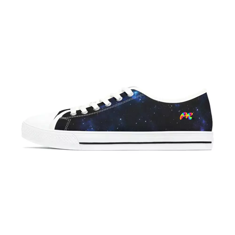 Women's Blue Galaxy Low Top Sneakers