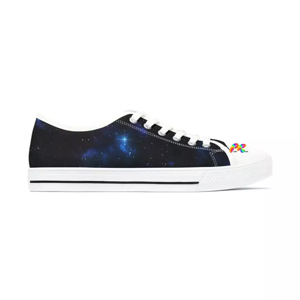 Women's Blue Galaxy Low Top Sneakers