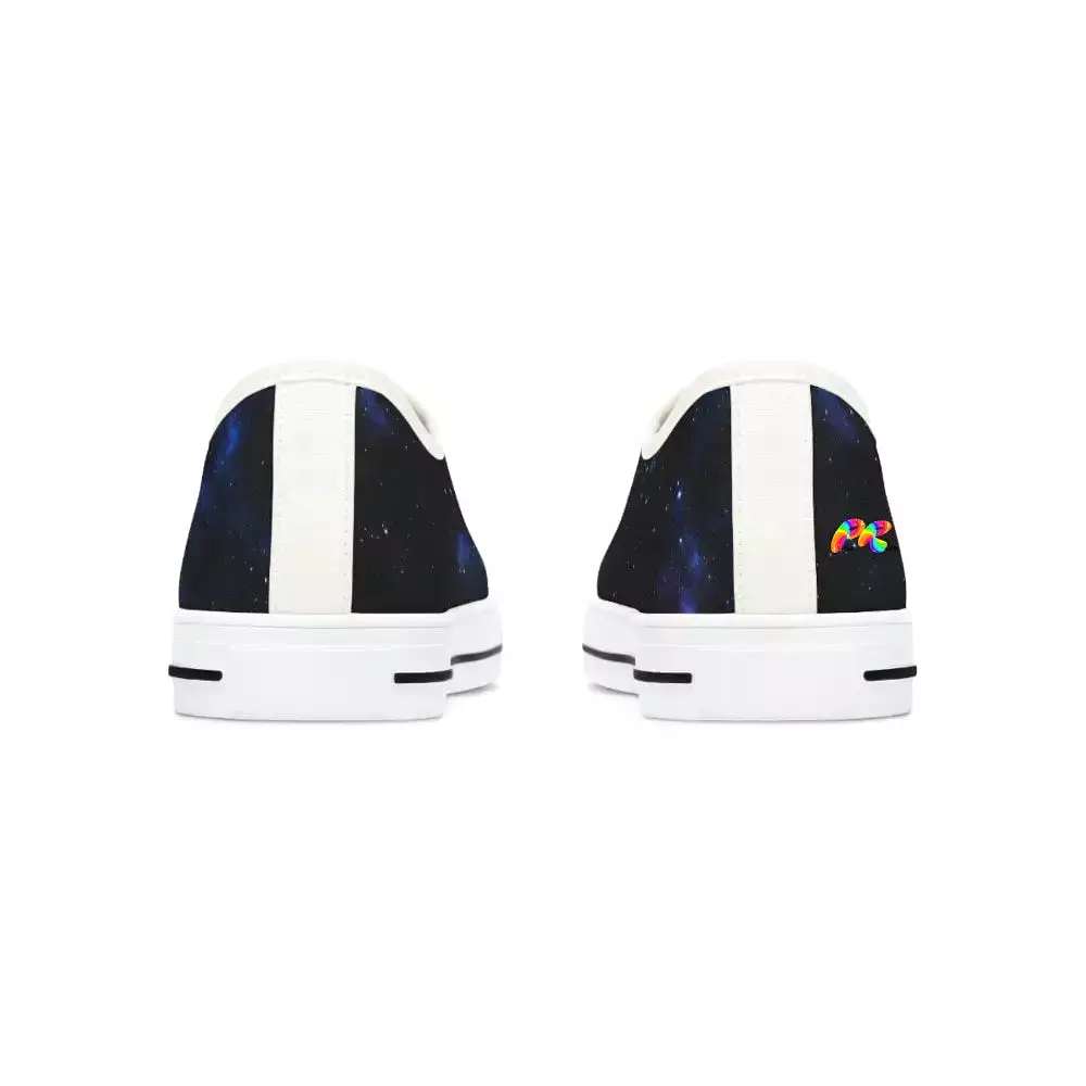 Women's Blue Galaxy Low Top Sneakers