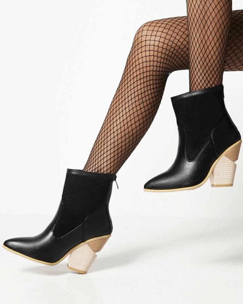 Women's Fashion Split Joint Zipper Boots