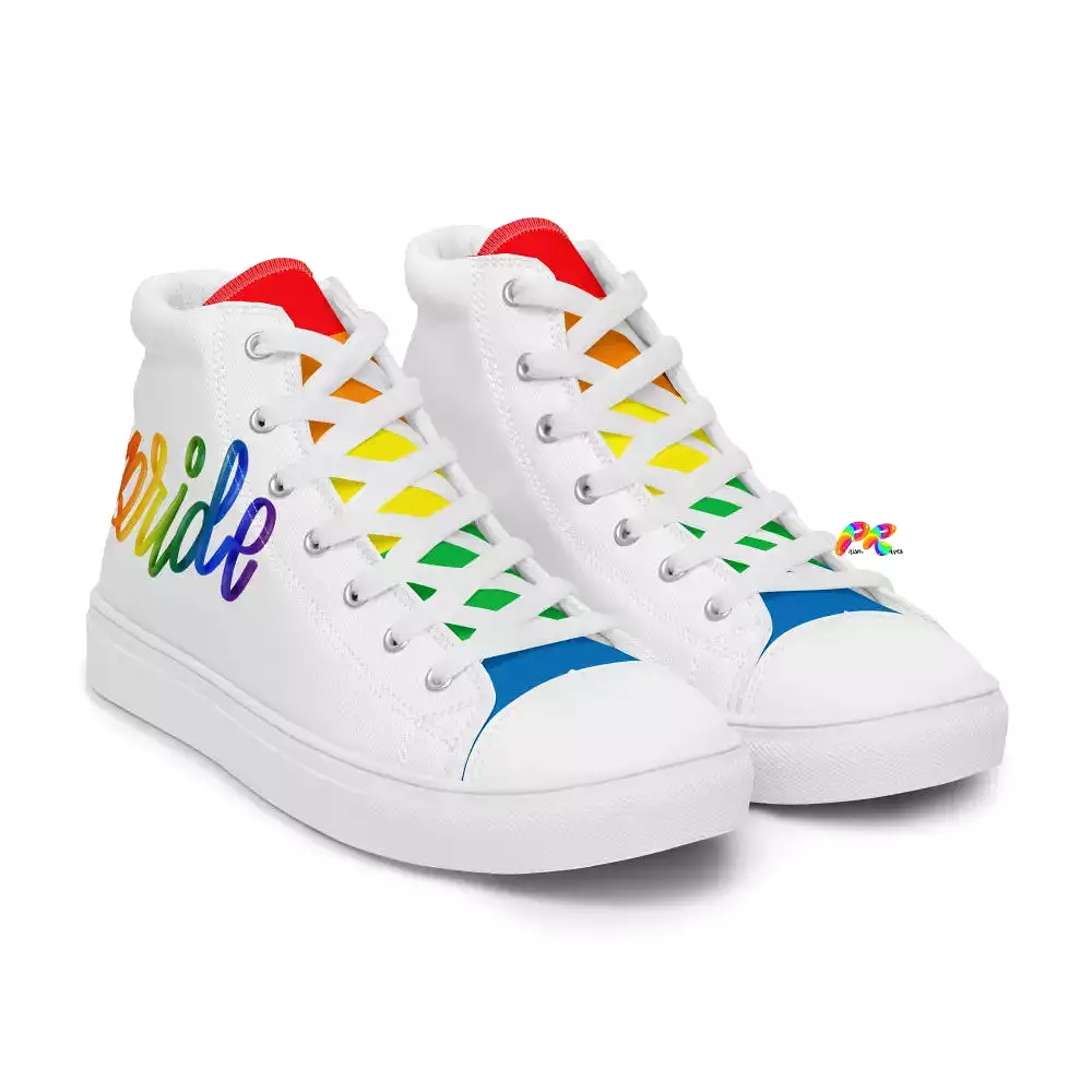 Women's White Pride High Top Sneakers