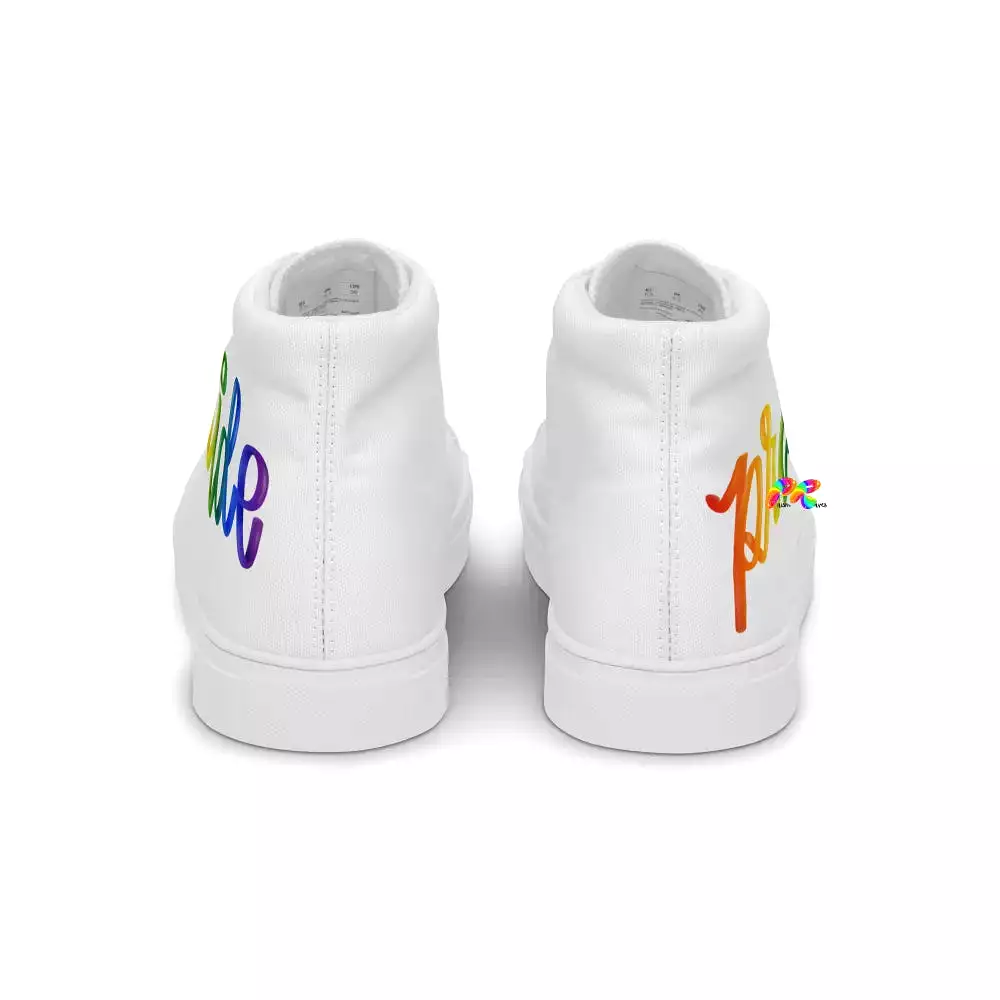 Women's White Pride High Top Sneakers