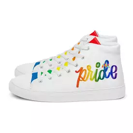 Women's White Pride High Top Sneakers