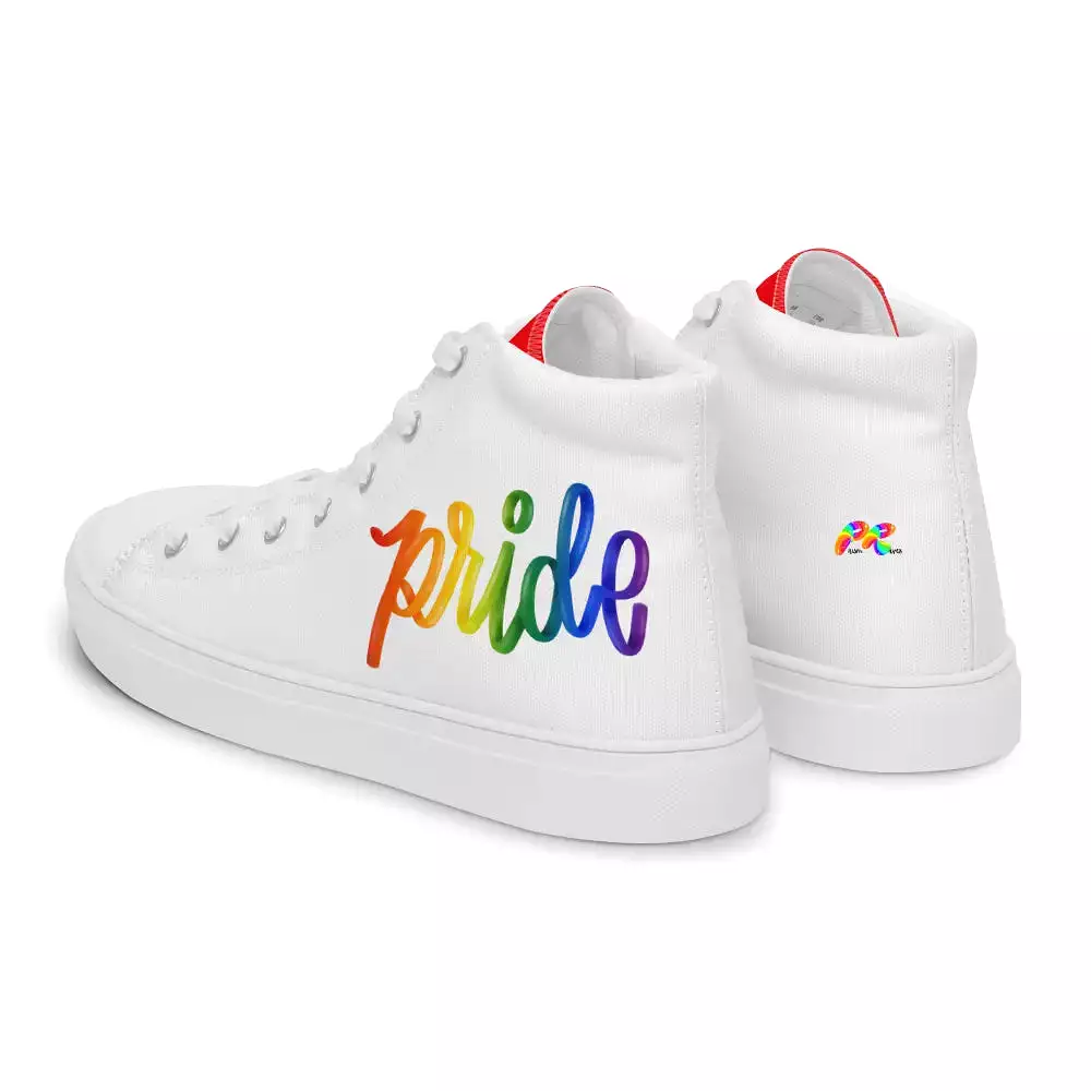 Women's White Pride High Top Sneakers