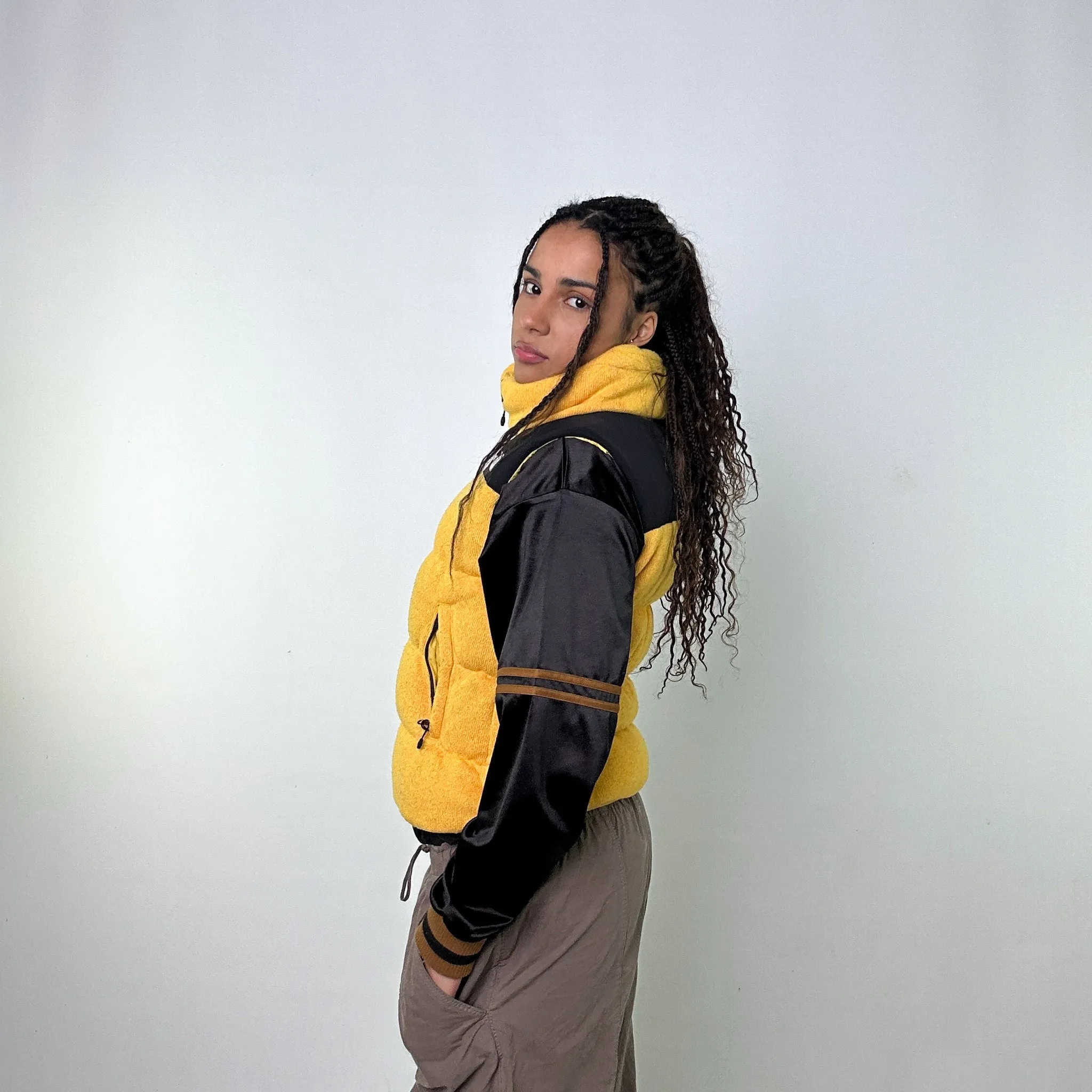 Yellow 90s The North Face 700 Series Puffer Jacket Coat Gilet (XS)