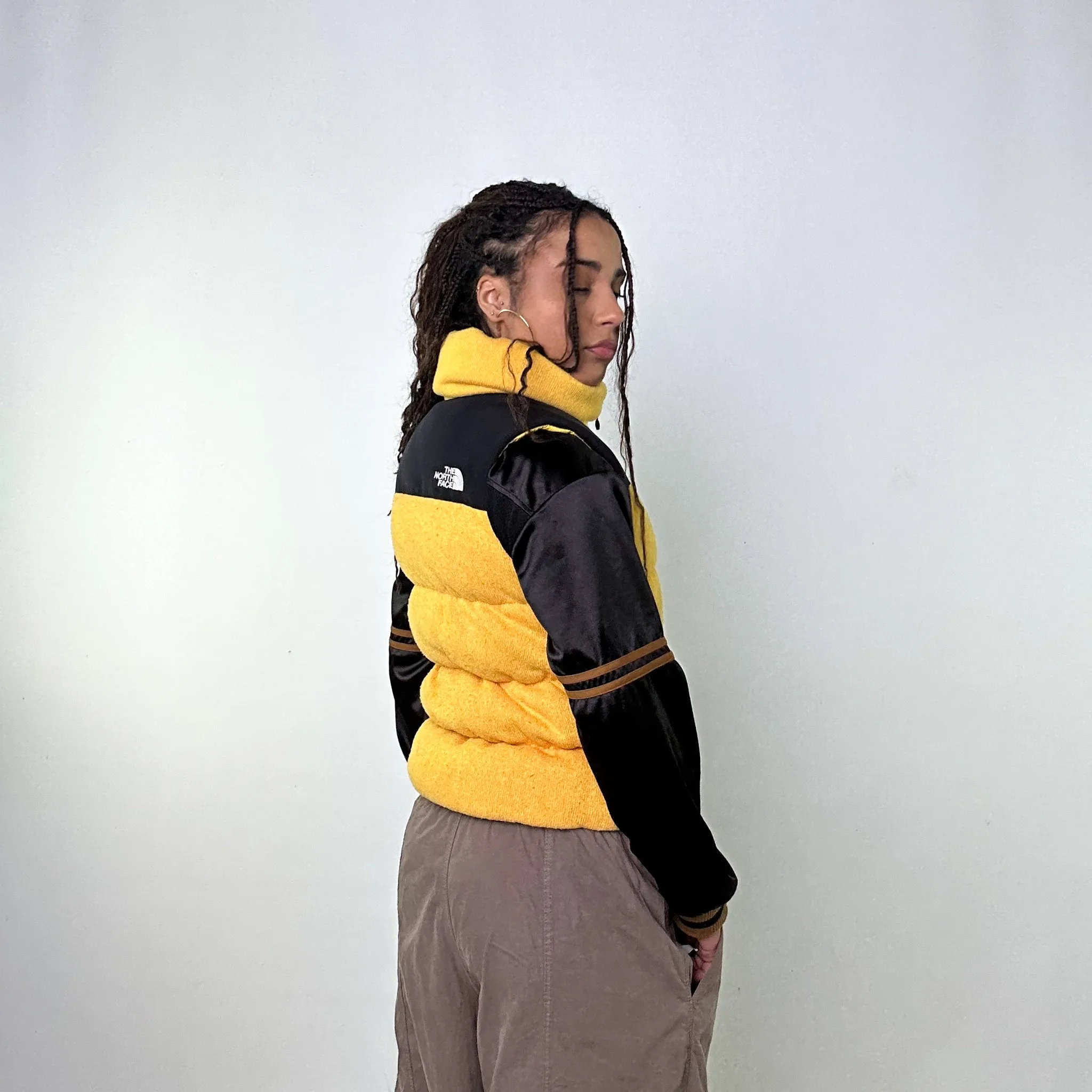 Yellow 90s The North Face 700 Series Puffer Jacket Coat Gilet (XS)