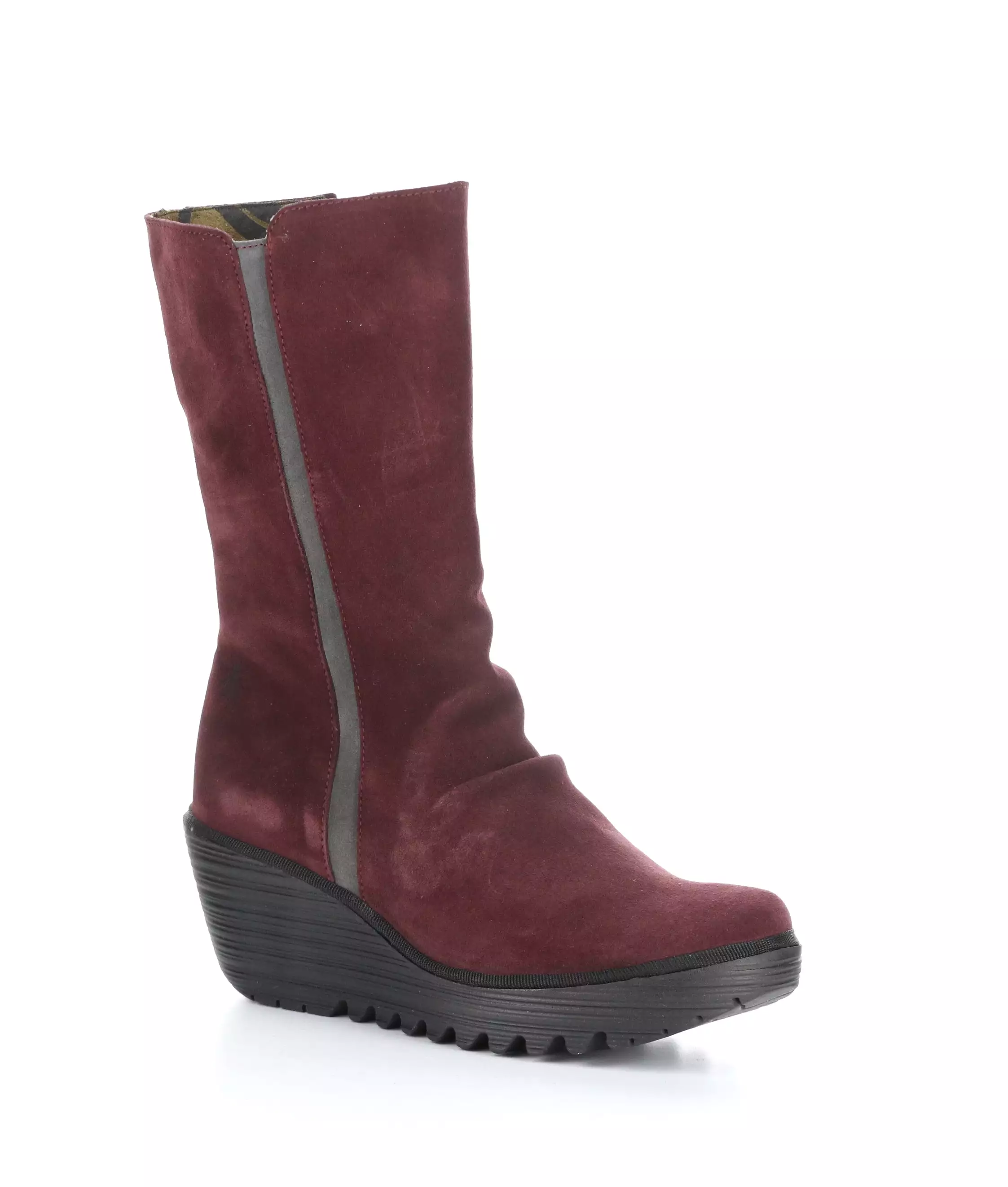 YEMY408FLY 002 WINE Round Toe Boots