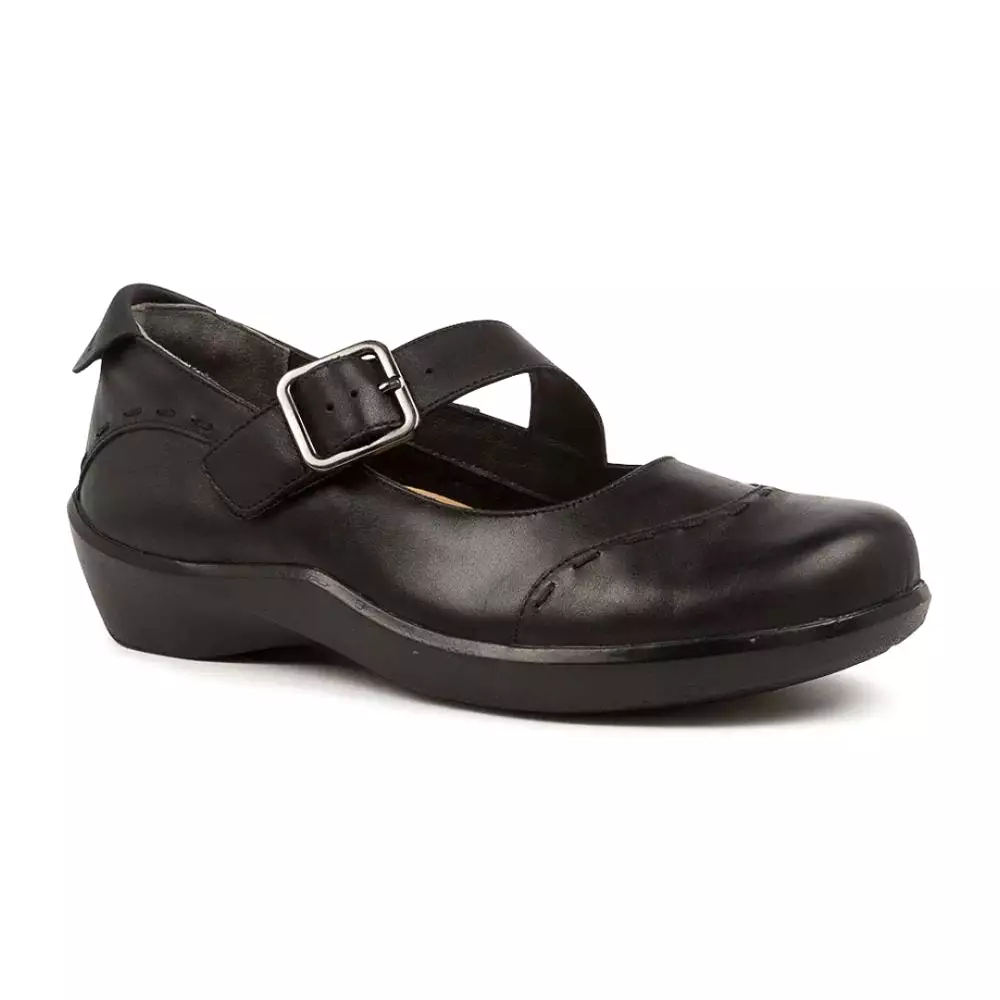 Ziera Shoes Women's Angel Comfort Mary Jane - Black Leather